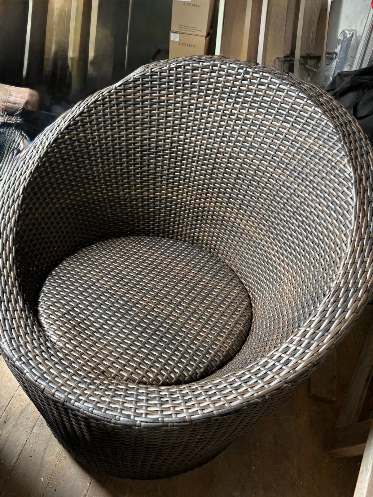 Rotan tuinset, Tuin en Terras, Ophalen, Nieuw, Rotan, Stapelbaar