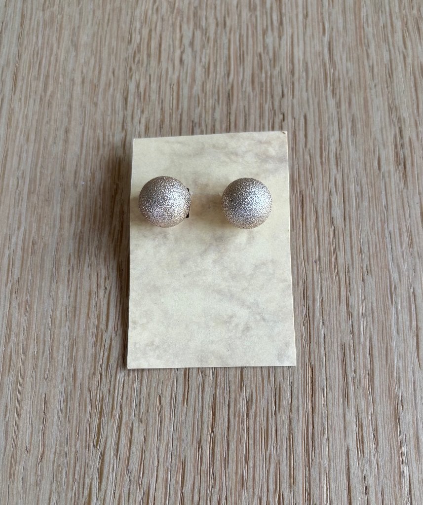 Dubbele bol oorbellen, Bijoux, Sacs & Beauté, Boucles d'oreilles, Puces ou Clous, Enlèvement ou Envoi, Or, Comme neuf