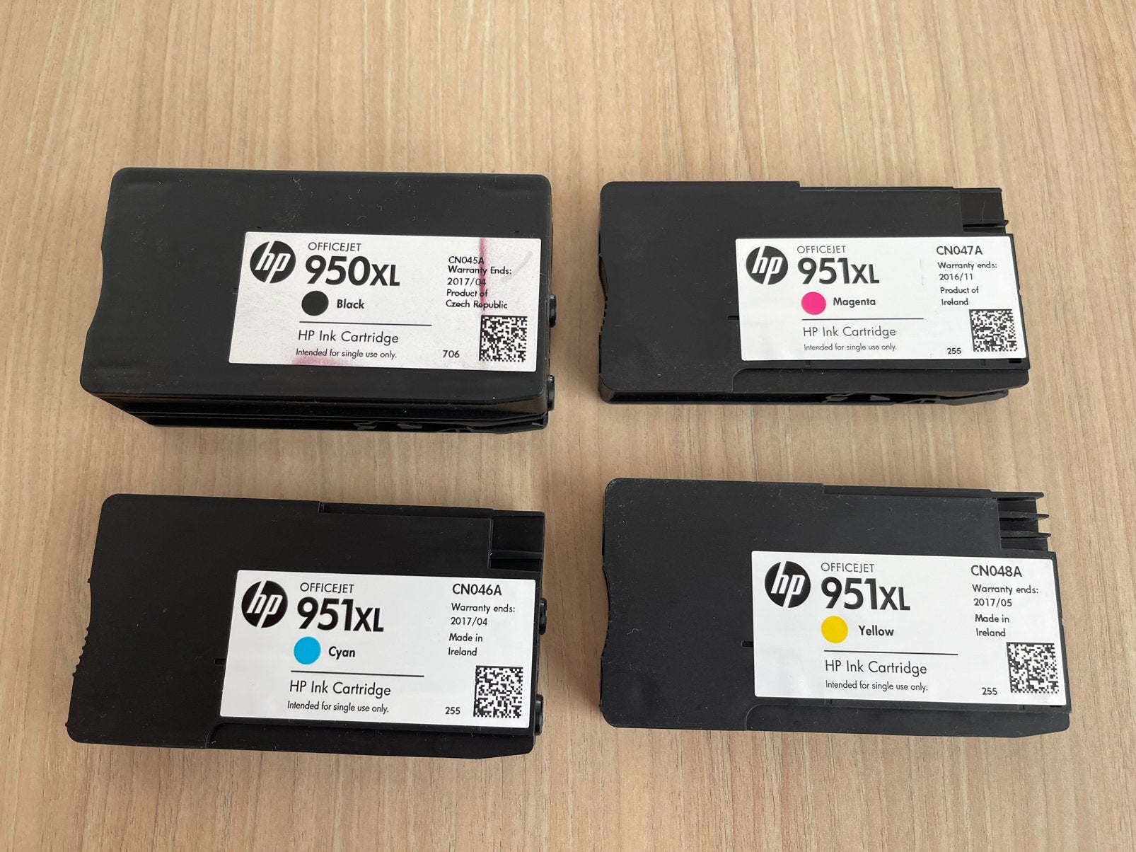 Hp officejet 8600 (pro) 950 en 951 XL gebruikte inktpatronen, Computers en Software, Printers, Ophalen of Verzenden, Gebruikt