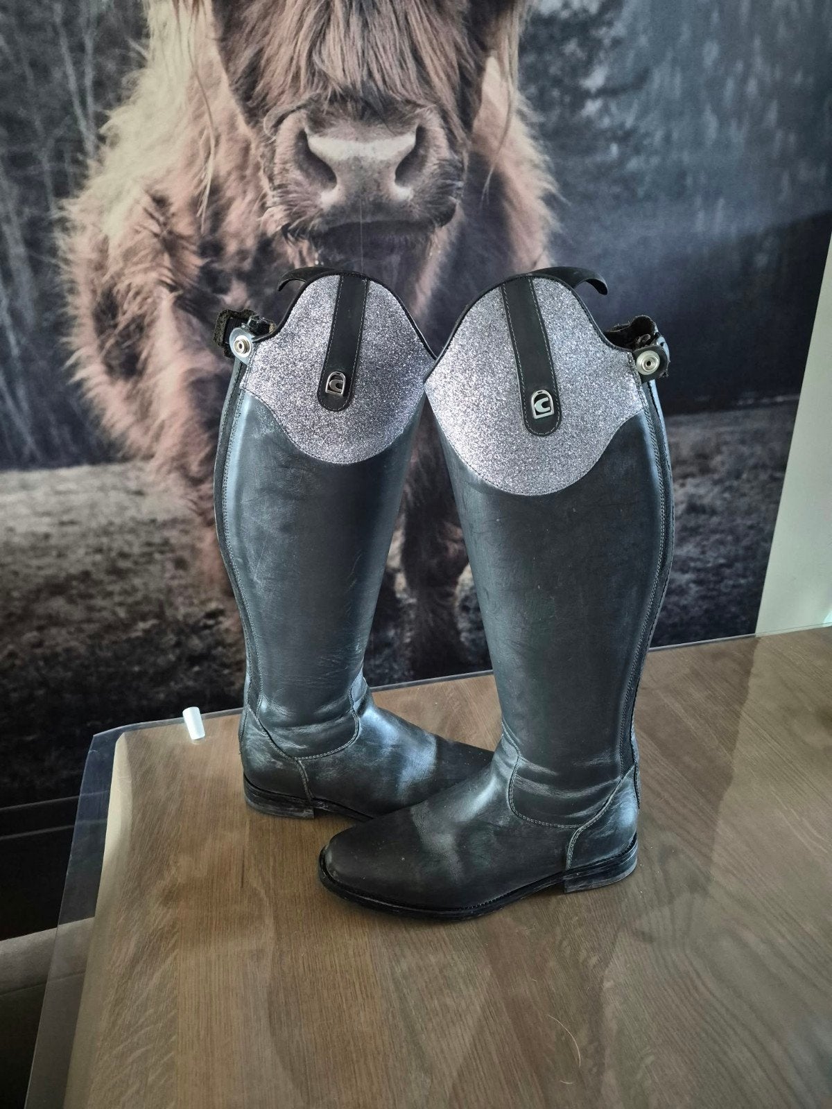 Lederen rijlaarzen Cavallo met brede kuit,, Dieren en Toebehoren, Ophalen, Zo goed als nieuw