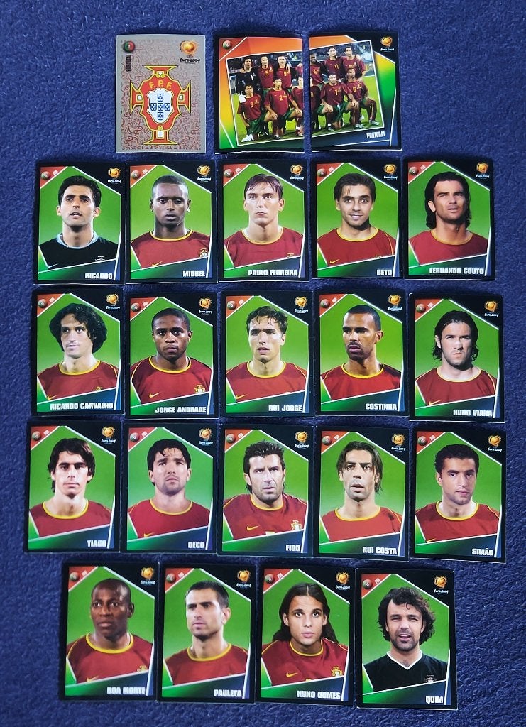 22 versch. Panini stickers voetbal ' Euro 2004 - Portugal ', Enlèvement ou Envoi, Neuf, Plusieurs autocollants