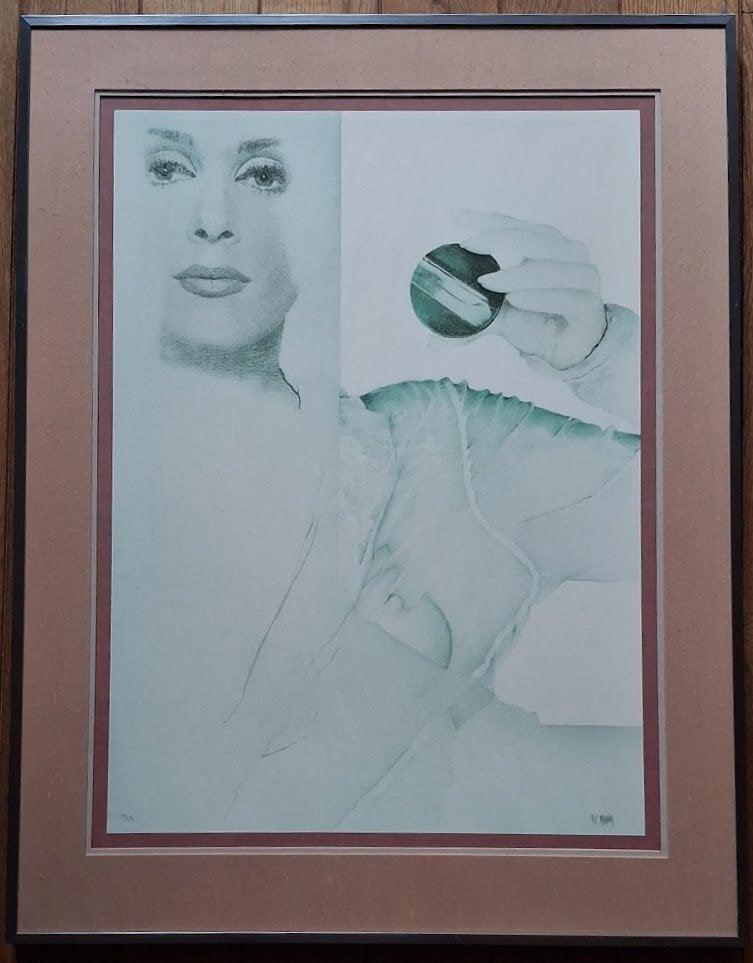 Pol Mara lithografie "Soothsayer" getekend/kader, Antiek en Kunst, Ophalen of Verzenden, Personages en Fantasiefiguren, Lithografie