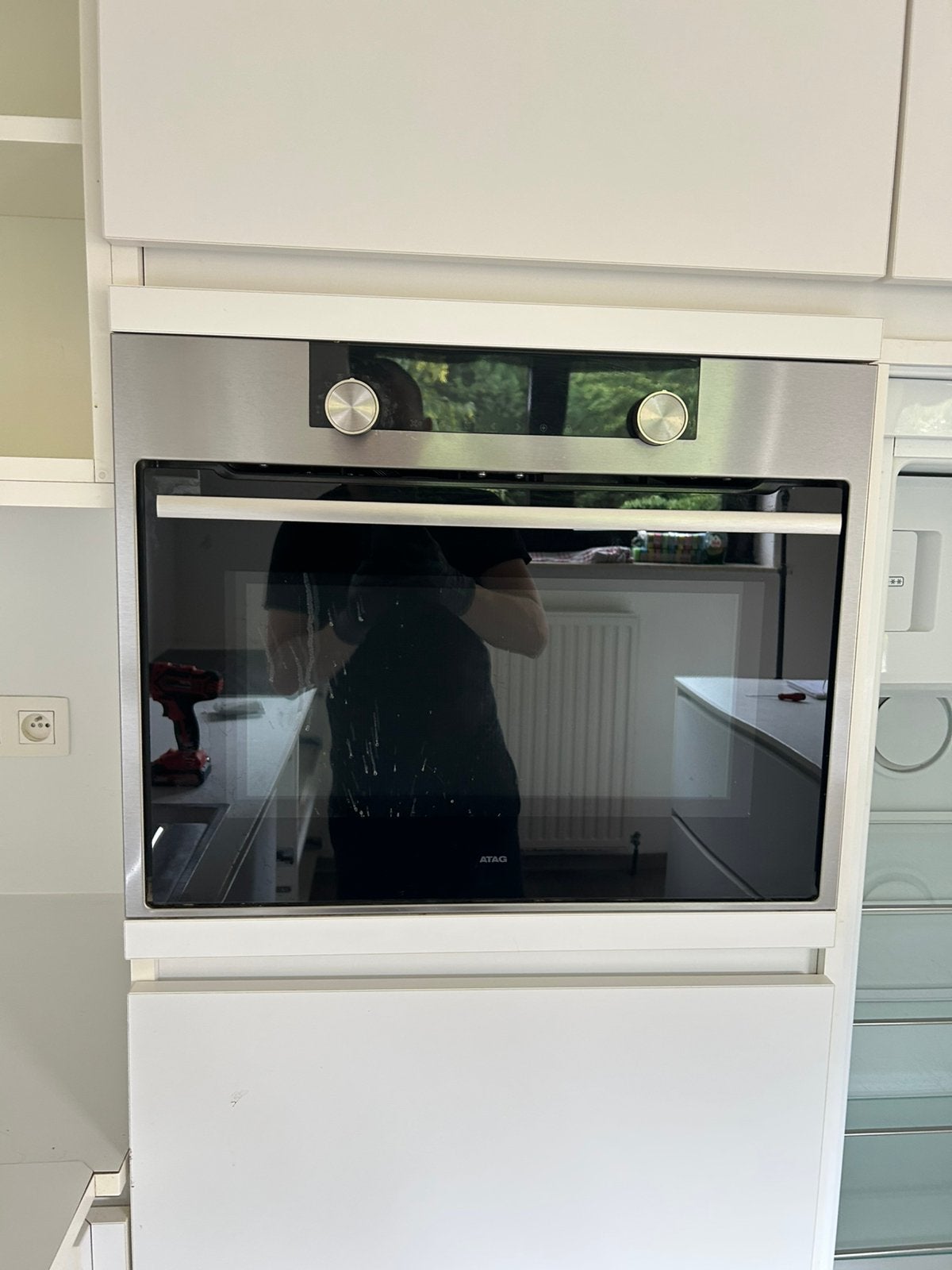 Atag inbouw oven met magnetron, Elektronische apparatuur, Ovens, Ophalen, 45 tot 50 cm, Gebruikt, Oven