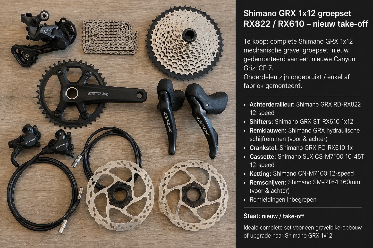 Groupe Shimano GRX 1x12, Vélos & Vélomoteurs, Enlèvement ou Envoi