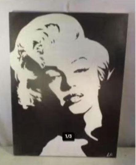 Mooi Geschilderd Werk 'Marilyn Monroe' - LF, Ophalen of Verzenden, Origineel werk, Portret of Personen, Doek