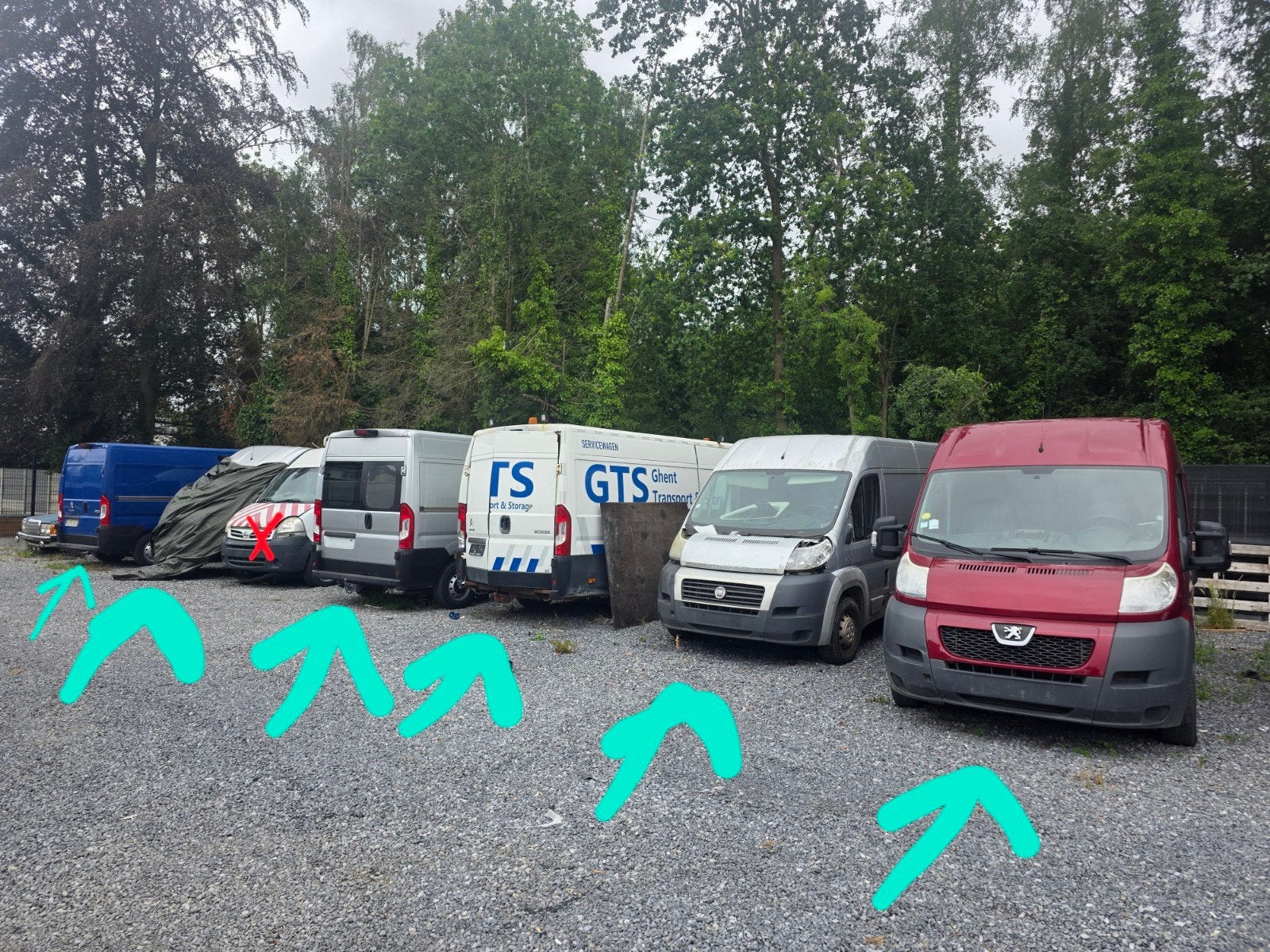 6 camionette Tekoop  enkel export of handelaar, Auto's, Bestelwagens en Lichte vracht, Bedrijf, Diesel, Te koop, Fiat