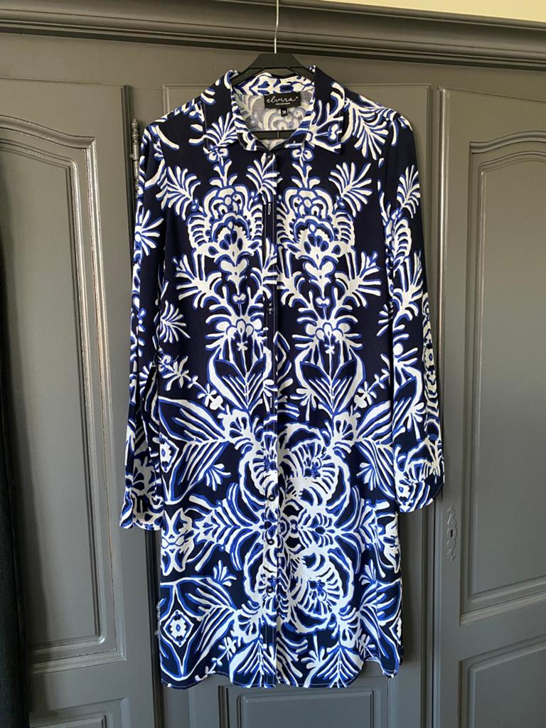 Zomerkleedje gebloemd, Kleding | Dames, Blouses en Tunieken, Ophalen, Zo goed als nieuw, Blauw