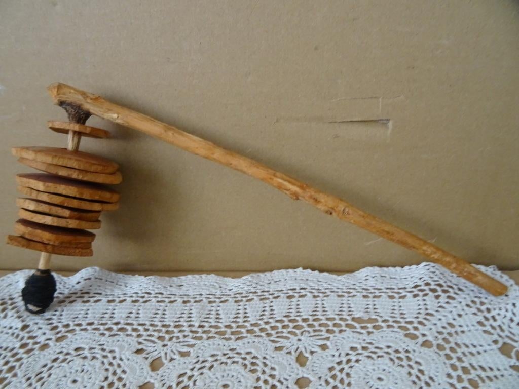 Curiosa inheemse Rakatak rammelaar Mali 32cm volkskunst 1970, Antiek en Kunst, Ophalen of Verzenden