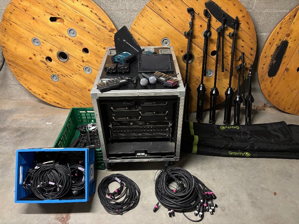Complete professionele live set met 6x in-ear systeem, Ophalen, Gebruikt, Audio
