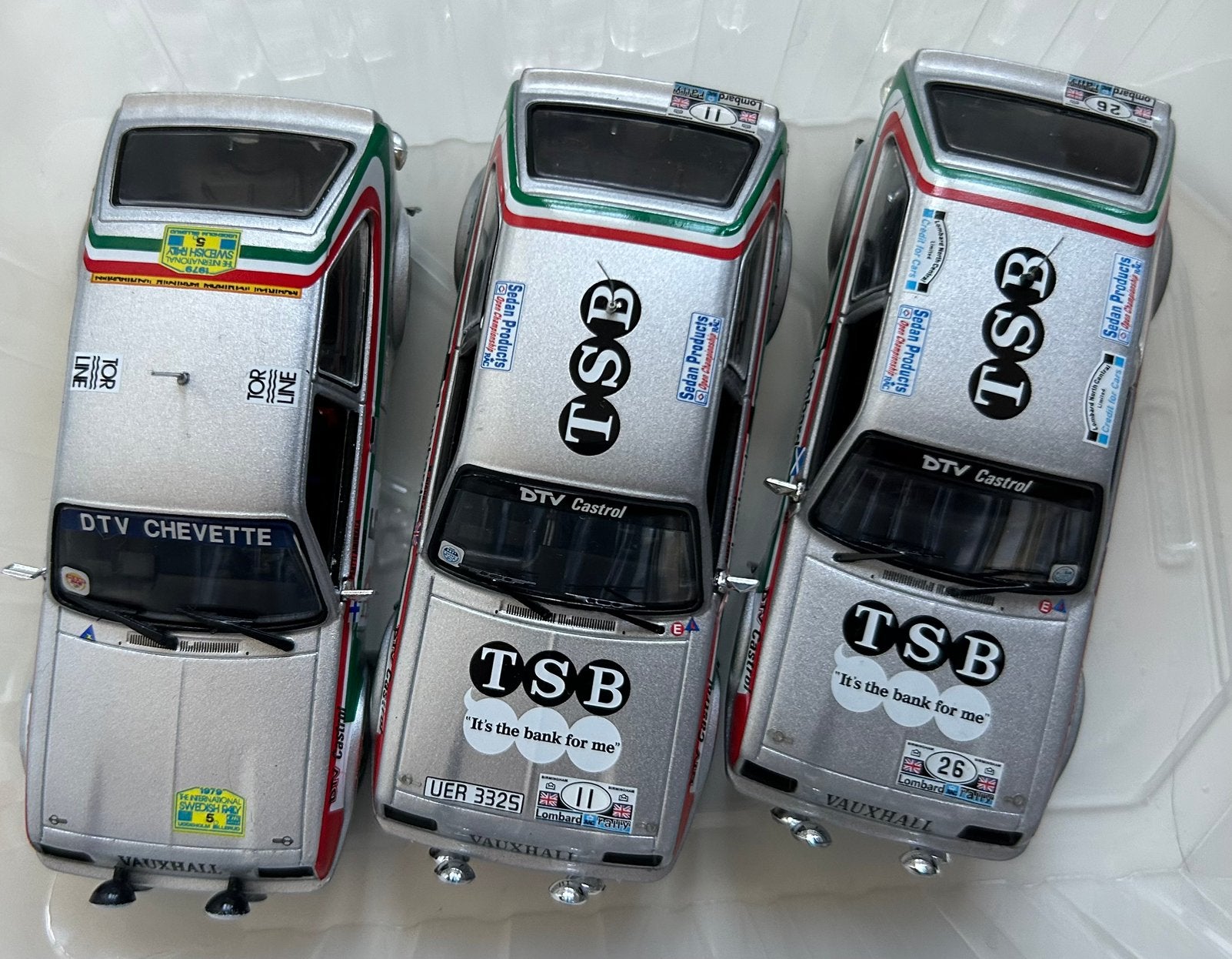 3 x Vauxhall Chevette 2300HS schaal 1:43, Hobby en Vrije tijd, Modelauto's | 1:43, Ophalen of Verzenden, Zo goed als nieuw, Auto