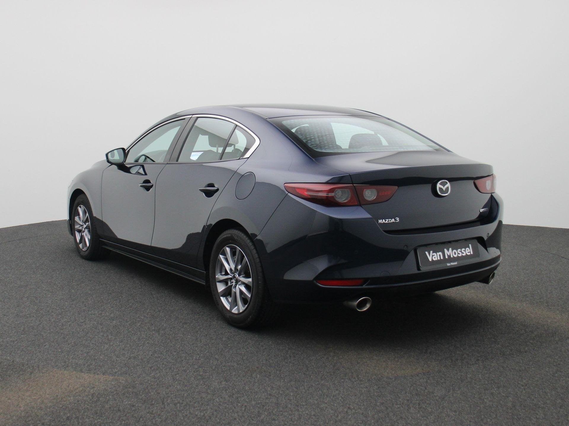 Mazda 3 2.0 e-SkyActiv-X M Hybrid 180 BOSE | HEAD-UP DISPLAY, Auto's, Mazda, Voorwielaandrijving, Stof, 4 cilinders, Blauw