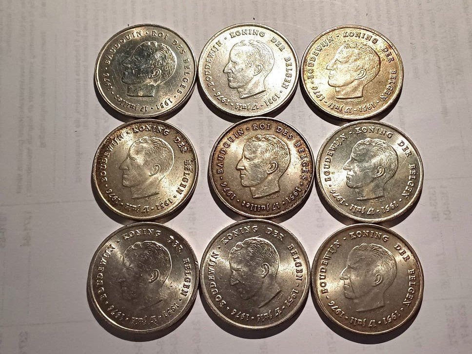 België 250 frank Boudewijn 1976, Postzegels en Munten, Munten | België, Zilver, Ophalen of Verzenden, Losse munt, Zilver