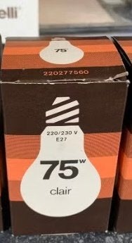Heldere peer gloeilampen – 75W E27, Enlèvement ou Envoi, Ampoule