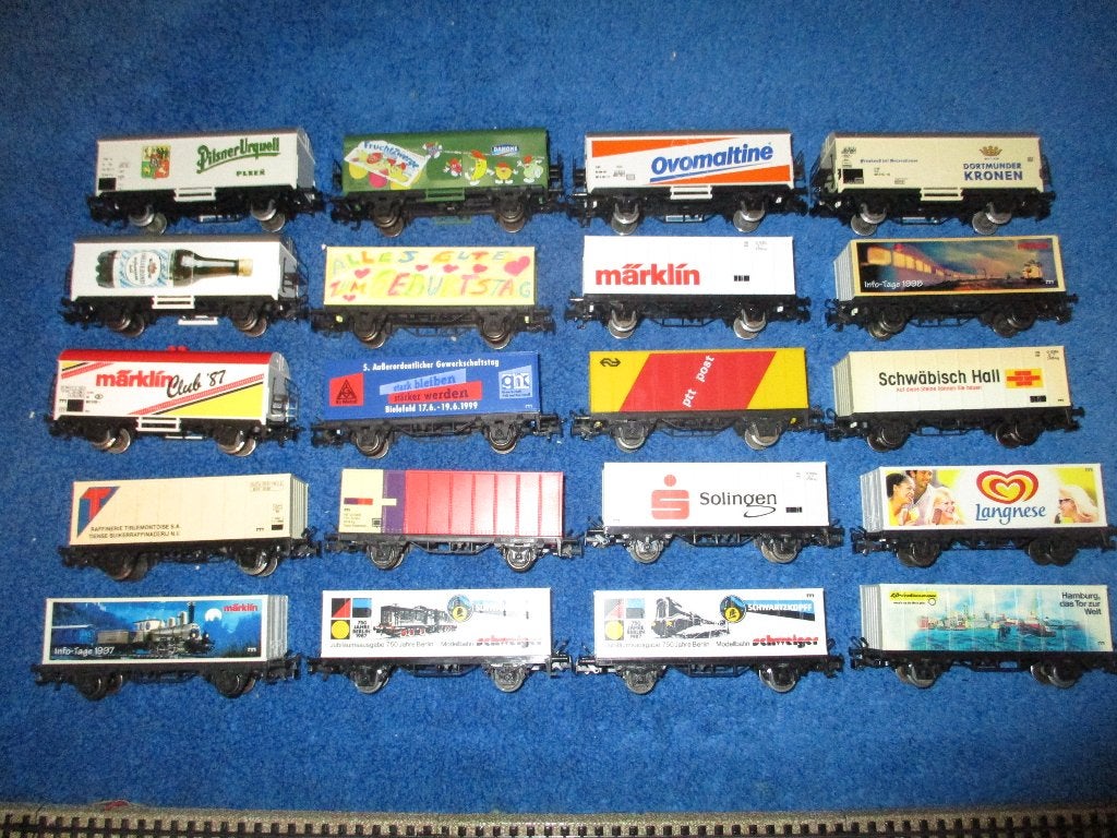 Marklin 20 wagons publicitaires, Ophalen of Verzenden, Gebruikt, Wagon, Märklin