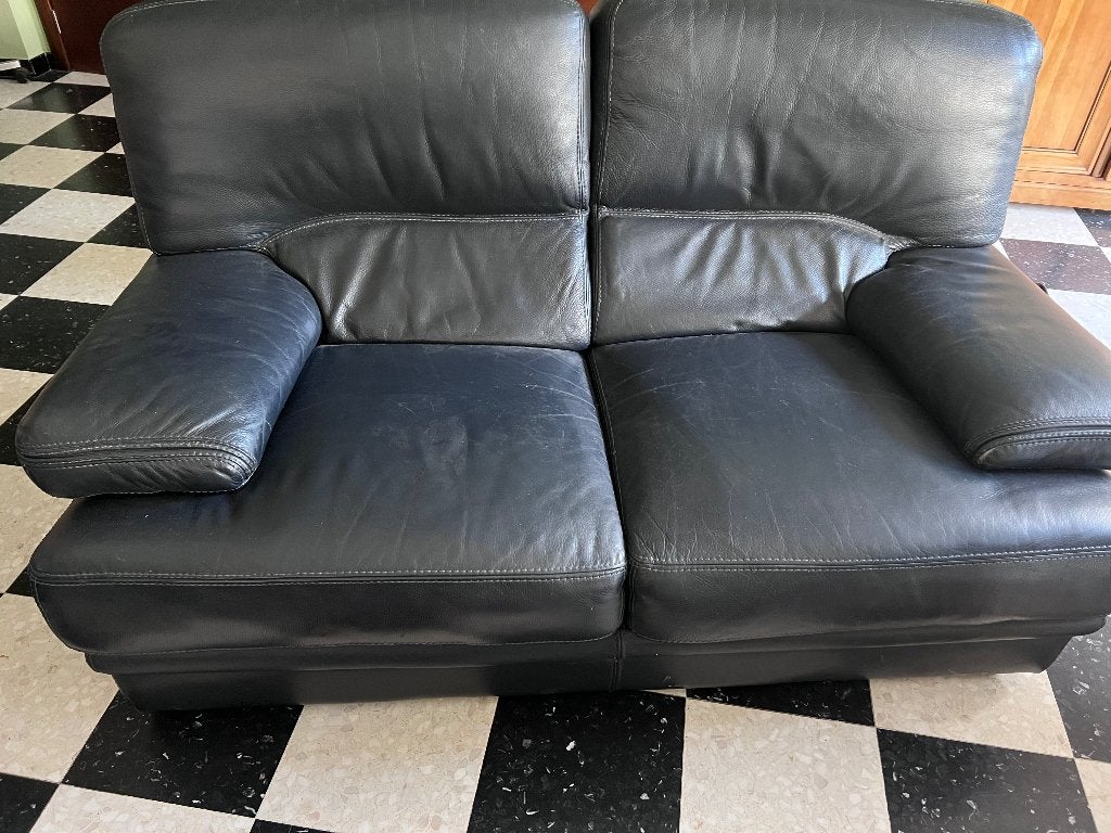 Canapés cuir, Maison & Meubles, Trois personnes, Moins de 75 cm, Enlèvement, Utilisé