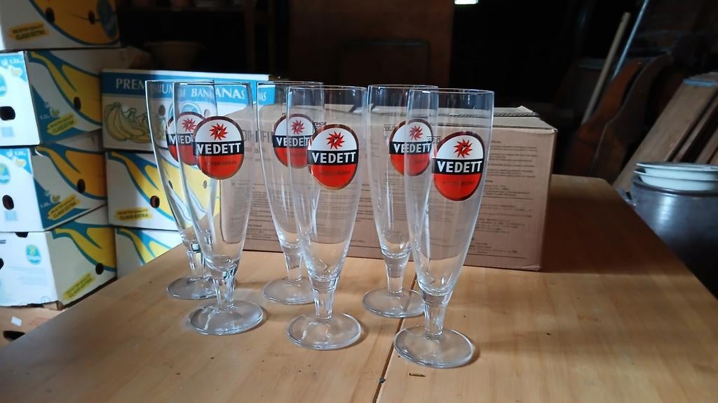 Vedett glazen 33cl 12 stuks, Verzamelen, Ophalen