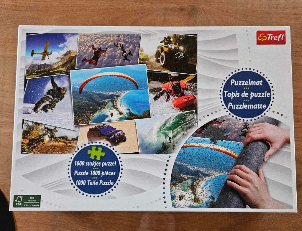 Lot 3 puzzles 1000 pièces TREFL / WASGIJ 14 / SCHMIDT, Enlèvement ou Envoi, 500 à 1500 pièces, Comme neuf, Puzzle