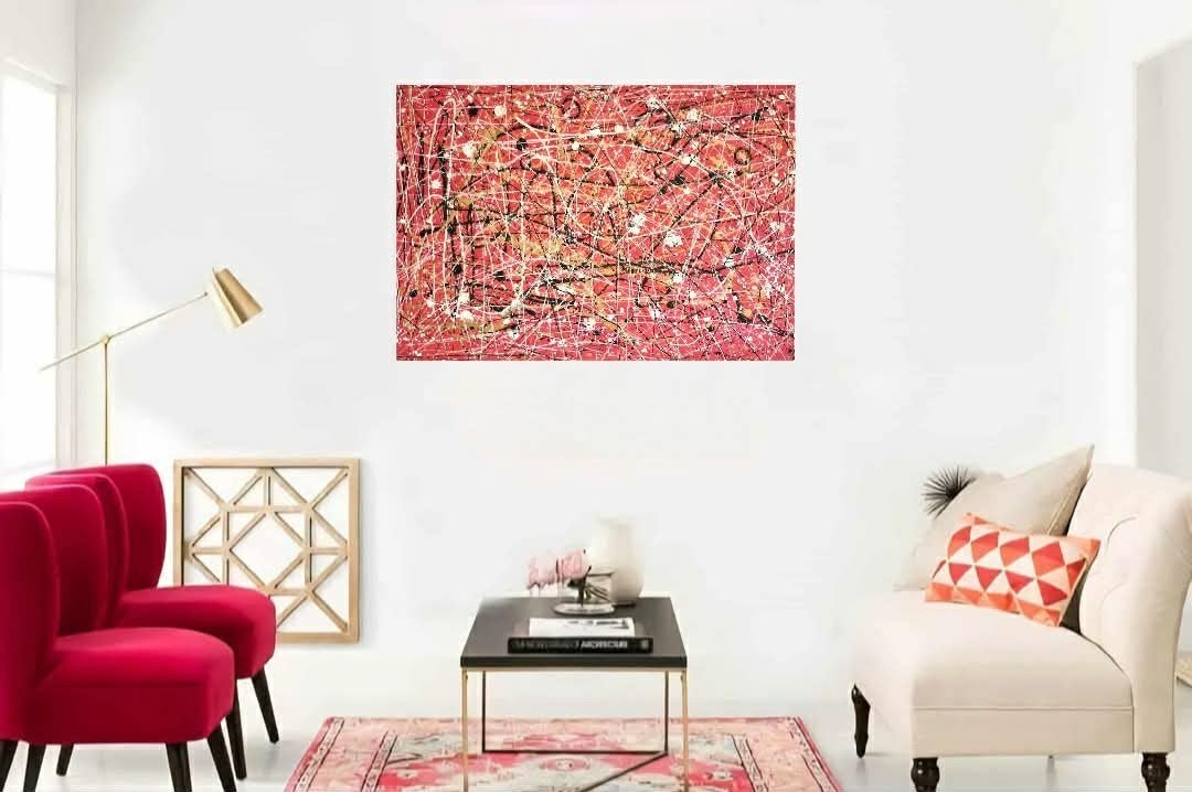 Abstract Expressionisme – Red Energy, Ophalen