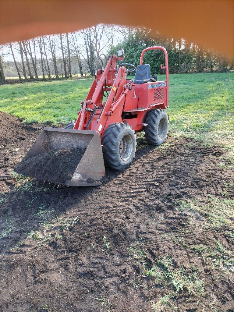 Schaffër 325, kniklader, knikmops, minibuldozer.mest. Kubota, Ophalen, Wiellader of Shovel