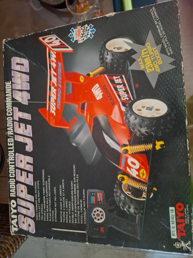 Vintage Taiyo Super Jet 4WD Turbo System RC Auto – Compleet, Hobby en Vrije tijd, Ophalen, Gebruikt, Elektro