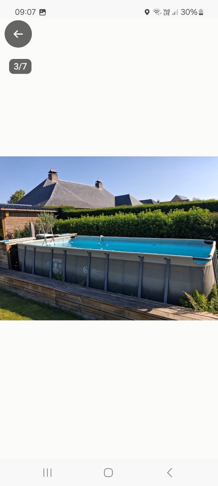 Intex Ultra XTR Frame zwembad, afmetingen 549 x 274 x 132 cm, Jardin & Terrasse, Enlèvement, Utilisé, 80 à 120 cm, Rectangulaire