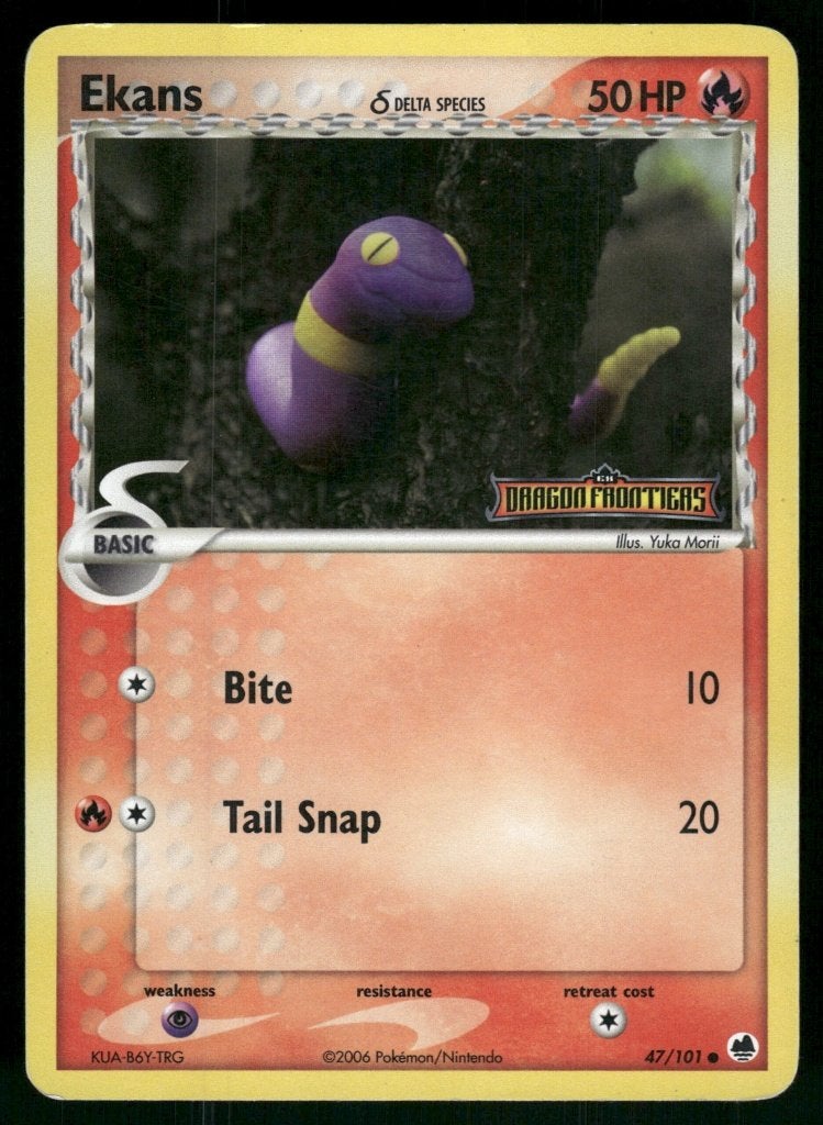 Ekans δ 47/101 - Dragon Frontiers (Reverse Holo) (EX), Verzenden, Gebruikt