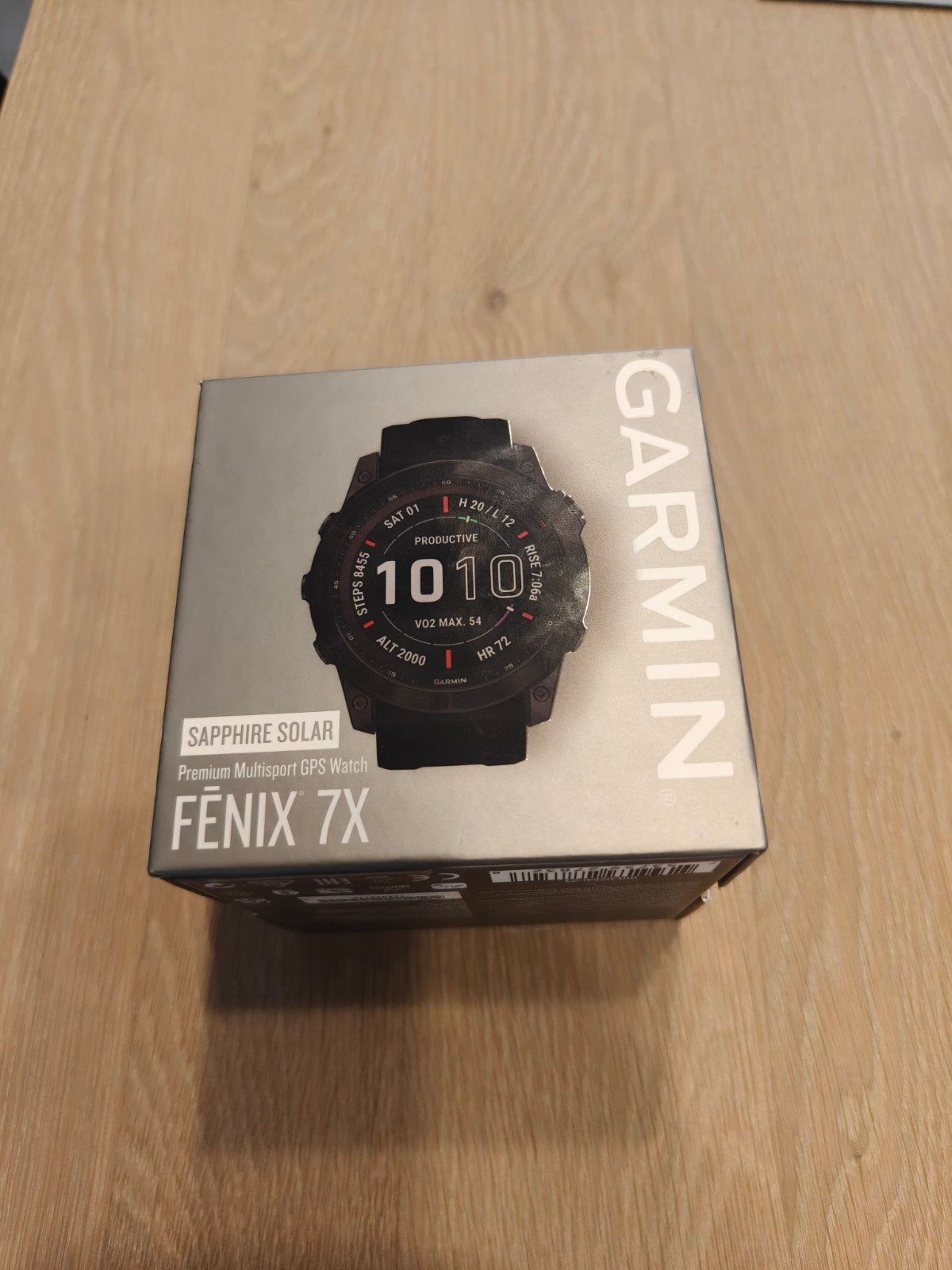 Garmin Fenix 7x sapphire solar 51mm, Handtassen en Accessoires, Sporthorloges, Ophalen, Gebruikt, Zwart, Garmin