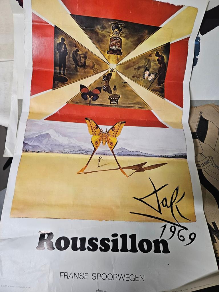 Originele affiche Franse Spoorwegen Dali, Verzenden