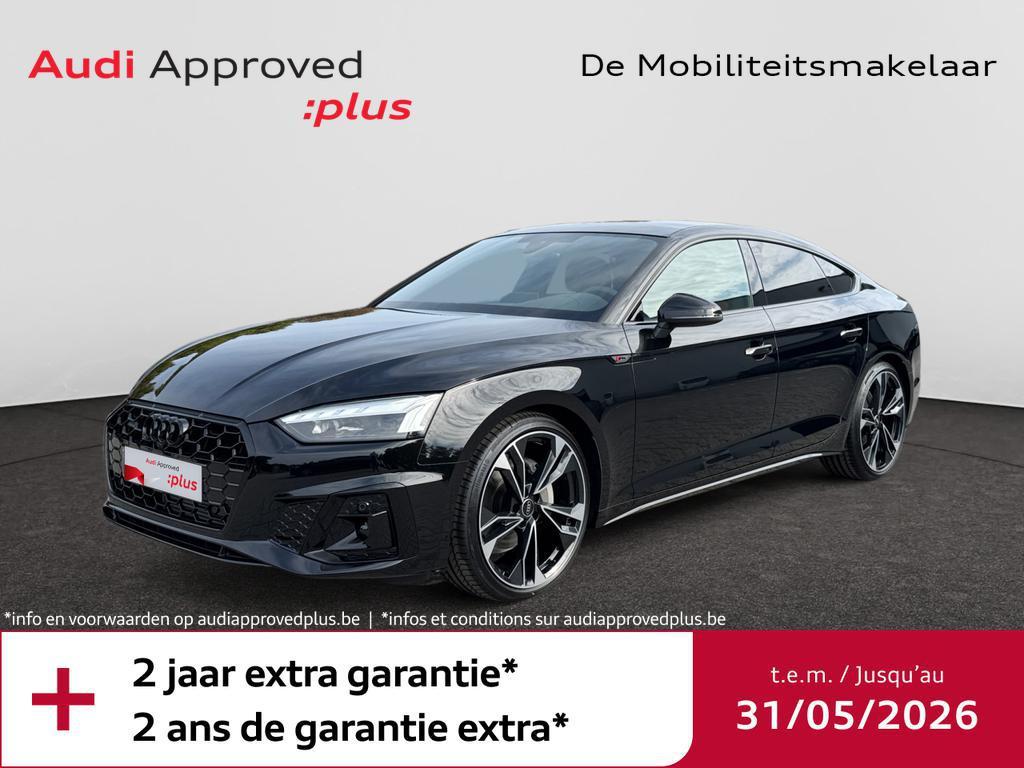 Audi A5 Sportback A5 Sportback 40 TFSI Quattro S line OPF S, Auto's, Audi, Automaat, Lederen bekleding, Zwart, https://public.car-pass.be/vhr/83876e89-f5e0-41ad-9ce0-127675fc72bb