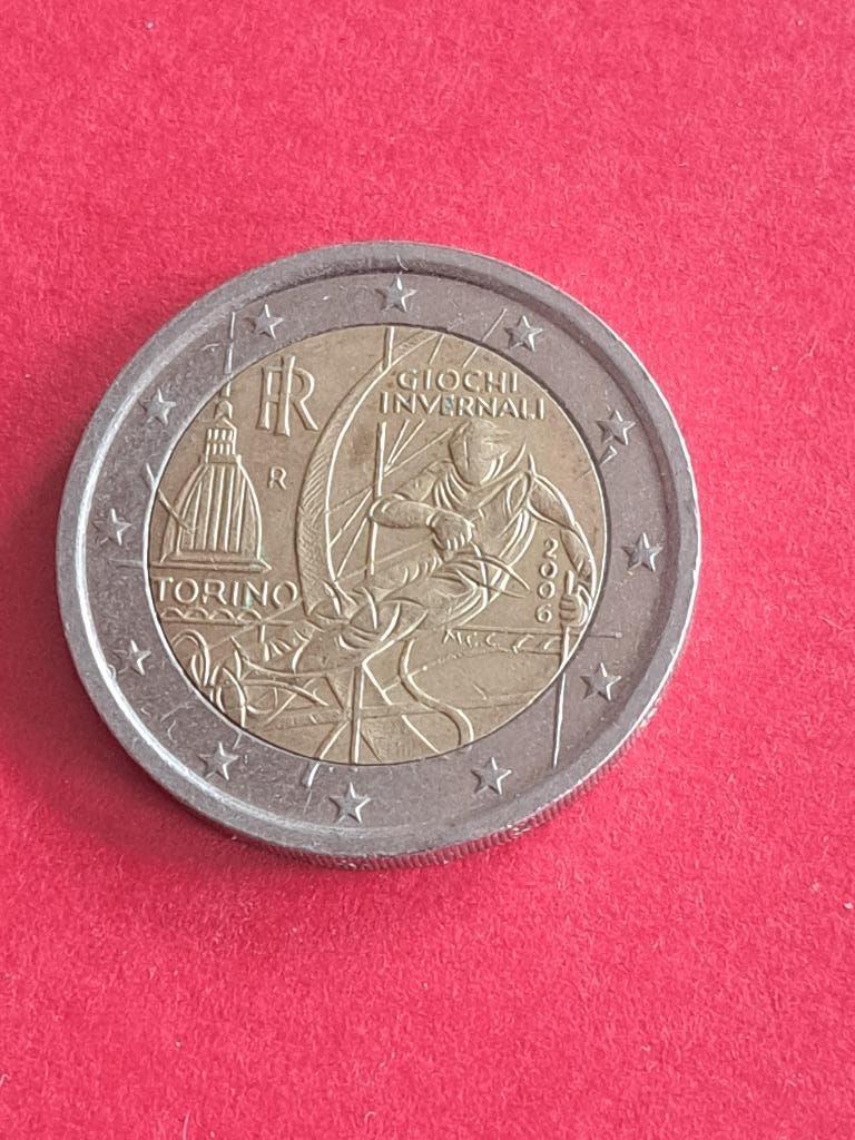 2006 Italië 2 euro Olympische Winterspelen Turijn, Postzegels en Munten, Verzenden, Italië, 2 euro, Losse munt