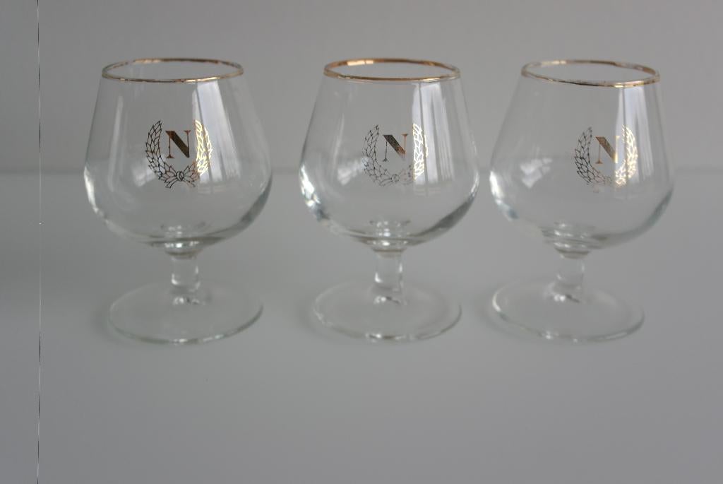 3 verres de brandy Napoléon, Enlèvement ou Envoi, Comme neuf, Autres types