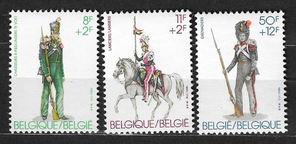 Belgique OPC 2109-10 Uniformes militaires **, Enlèvement ou Envoi, Non oblitéré, Neuf