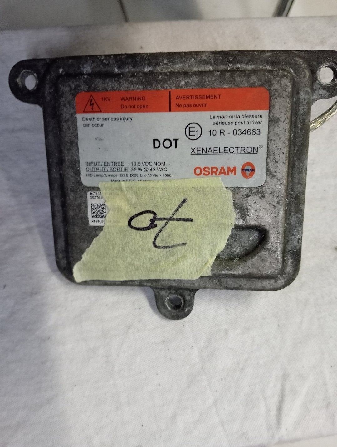 Osram A71154400DG 10R034663 Xenon Ballast module, -, Utilisé, Jaguar, -