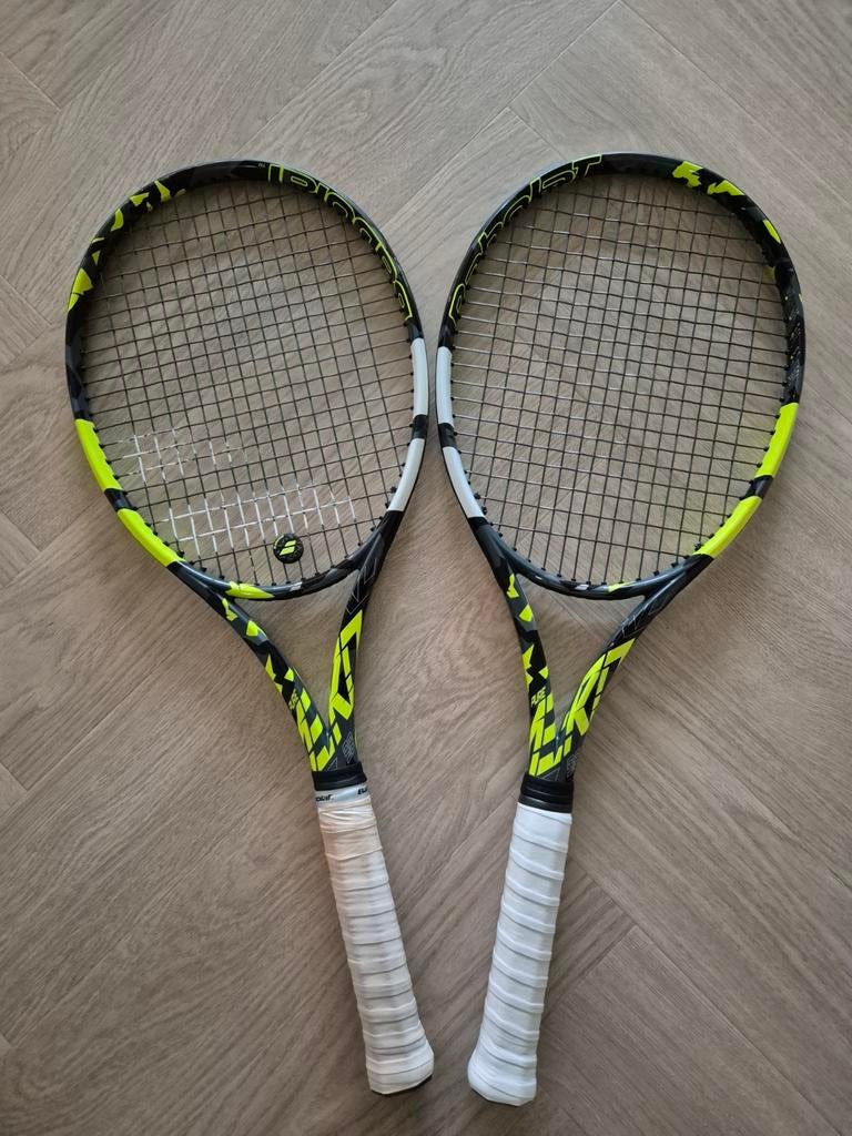 2x babolat pure aero 98 (bipack), Sports & Fitness, Tennis, Comme neuf, Raquette, Babolat, L4, Enlèvement
