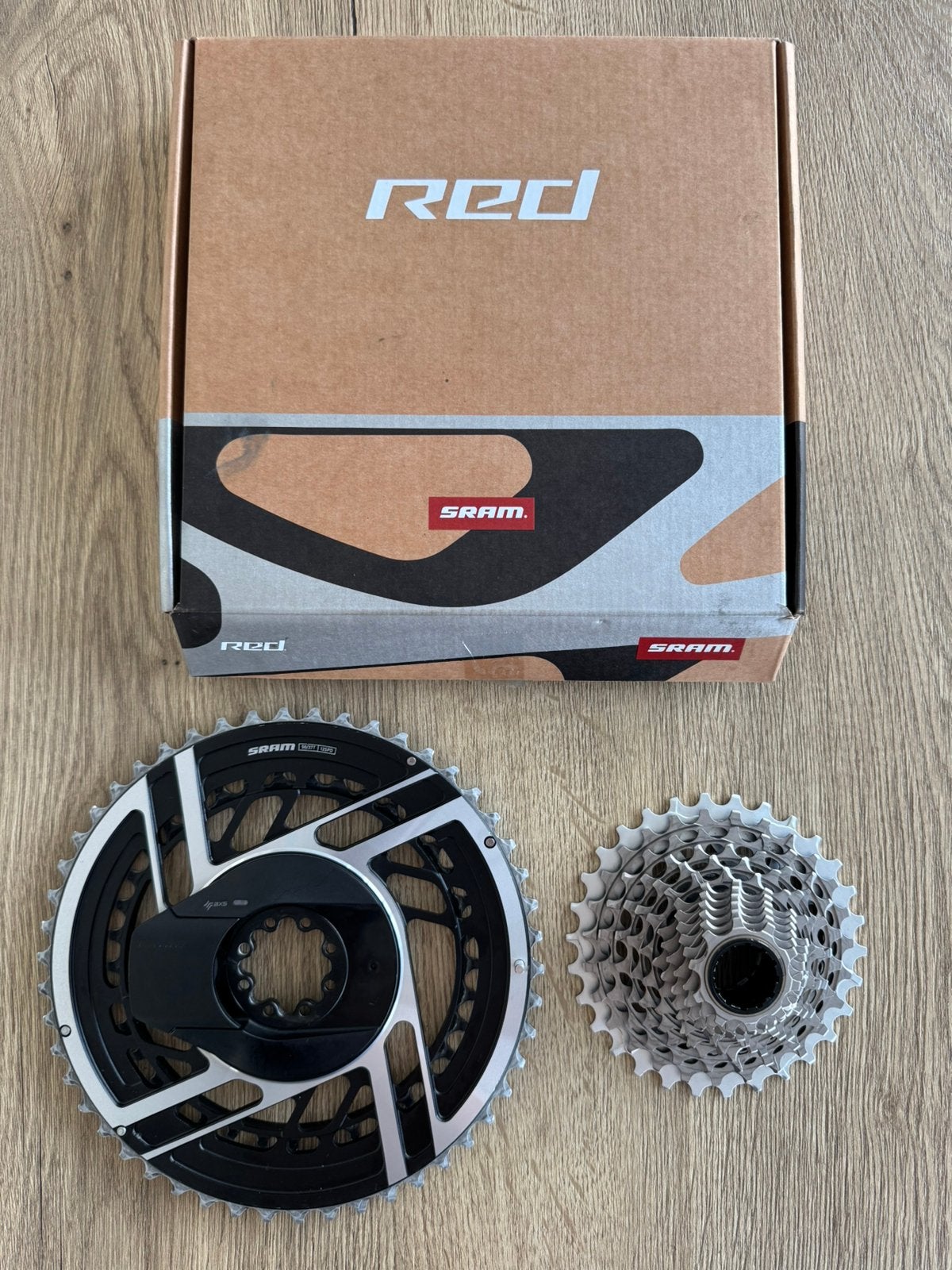 Sram Red AXS transmissie + vermogenssensor, Fietsen en Brommers, Fietsonderdelen, Ophalen of Verzenden, Zo goed als nieuw