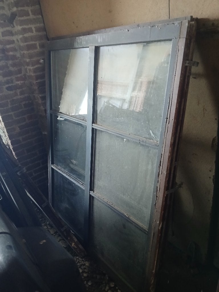 2 hardhouten ramen, Doe-het-zelf en Bouw, Ophalen of Verzenden