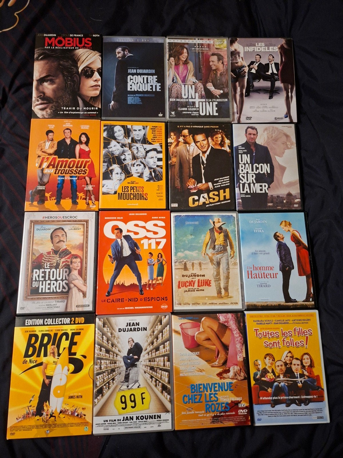 Te koop 16 DVD Jean Dujardin, Actiekomedie, Inclusief boekje, Vanaf 9 jaar, Ophalen of Verzenden