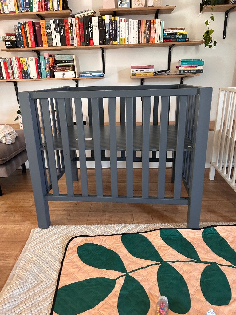 Quax baby park grijs + matras, Kinderen en Baby's, Ophalen, Gebruikt, Rechthoekig, In hoogte verstelbaar