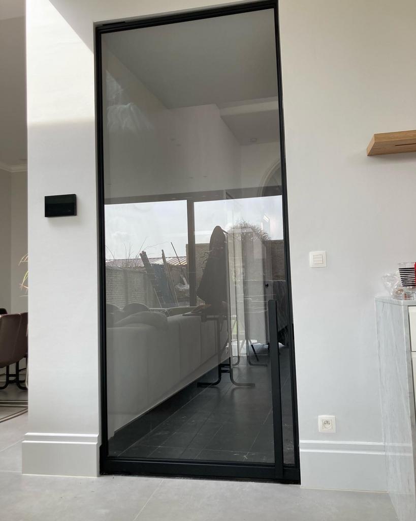 Porte en acier moderne avec poignée/Modèle de stock/Nouveau, Enlèvement, Neuf, Vitre comprise