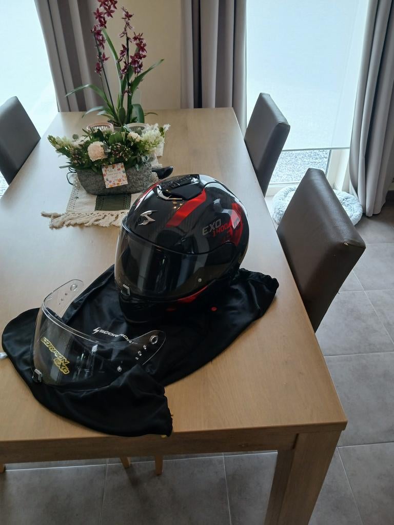 Scorpion helm CARBON, Motoren, Ophalen of Verzenden, XL