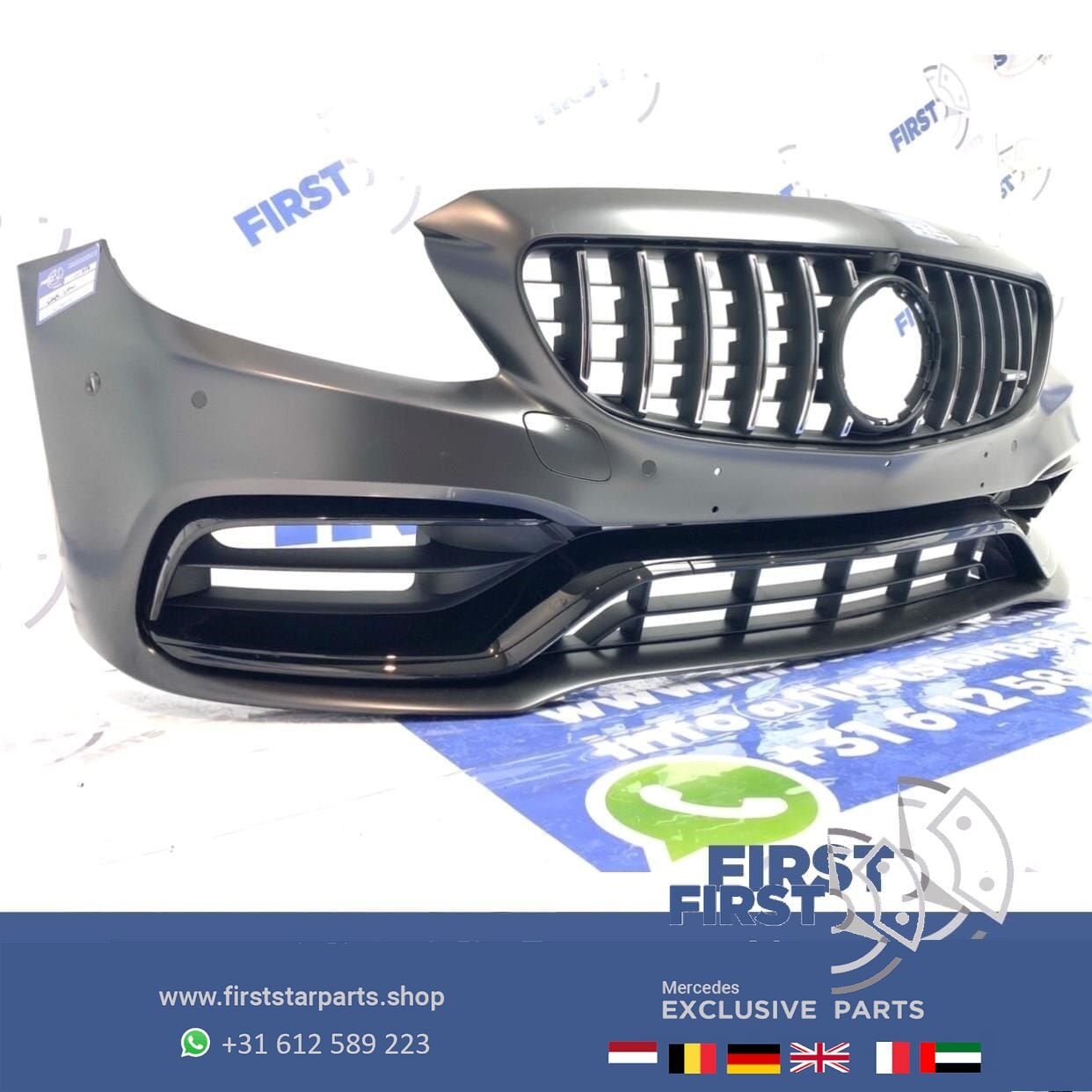 C205 C63 AMG FACELIFT VOORBUMPER COMPLEET Mercedes C Klasse, Gebruikt, -, Voor, Ophalen of Verzenden