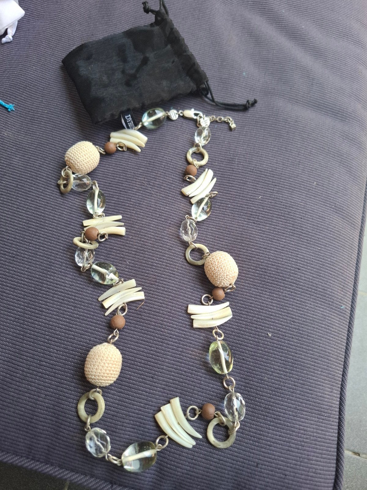 Prachtige, lange design ketting van het Deense merk Dyrberg, Handtassen en Accessoires, Kettingen, Ophalen of Verzenden