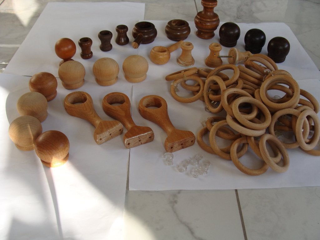 anciens Accessoires divers anneaux, supports, cache rails, Enlèvement ou Envoi, Comme neuf, Autres types, Bois