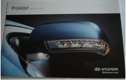Hyundai prijslijst 2009 Brochure Catalogue Prospekt, Livres, Autos | Brochures & Magazines, Envoi, Neuf, Général