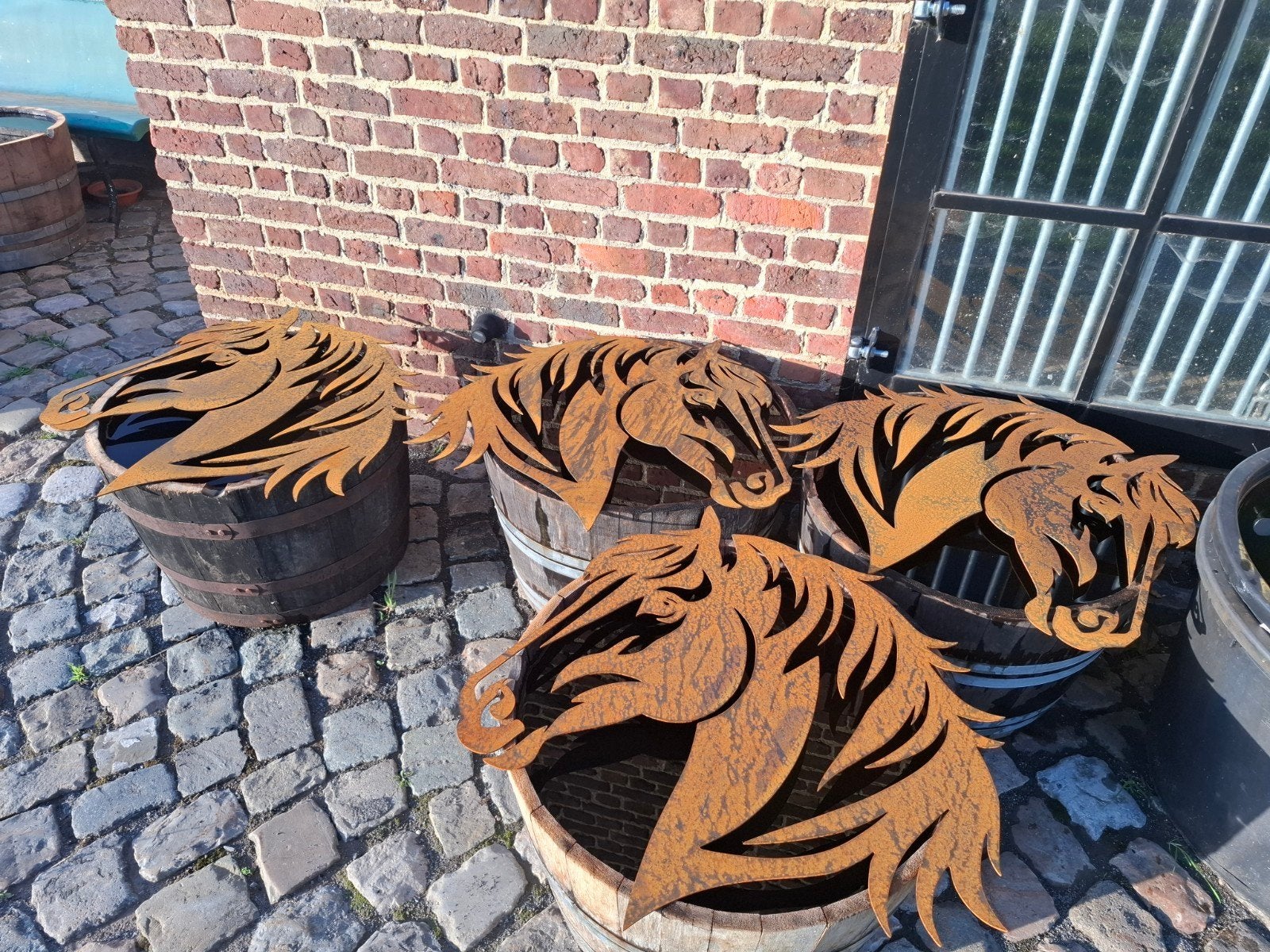 Voor de paardenliefhebbers! Paardenhoofd in cortenstaal, Dieren en Toebehoren, Paarden