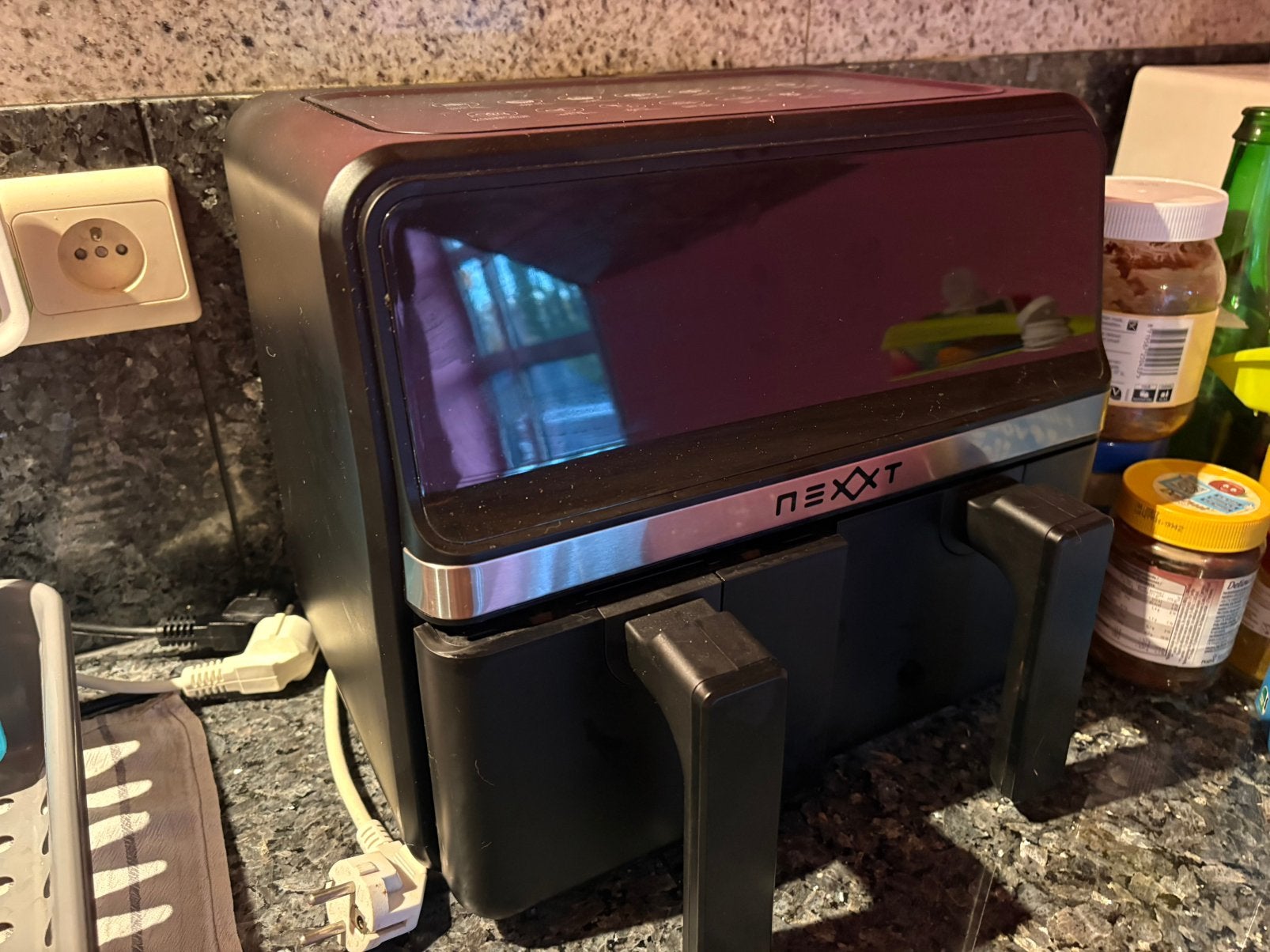NEXT dubbele airfryer + boek 500 Airfryer Gerechten, Enlèvement, Comme neuf, Friteuse à air XL, 1000 à 1499 grammes