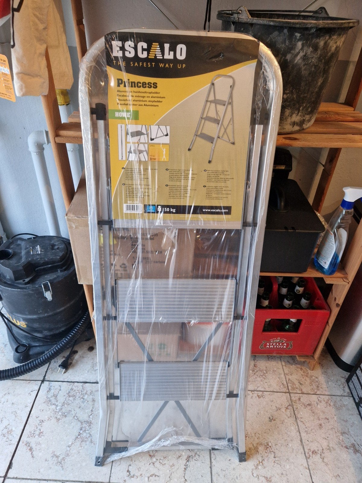 Aluminium huishoudtrapladder, Ophalen, Nieuw, 2 tot 4 meter