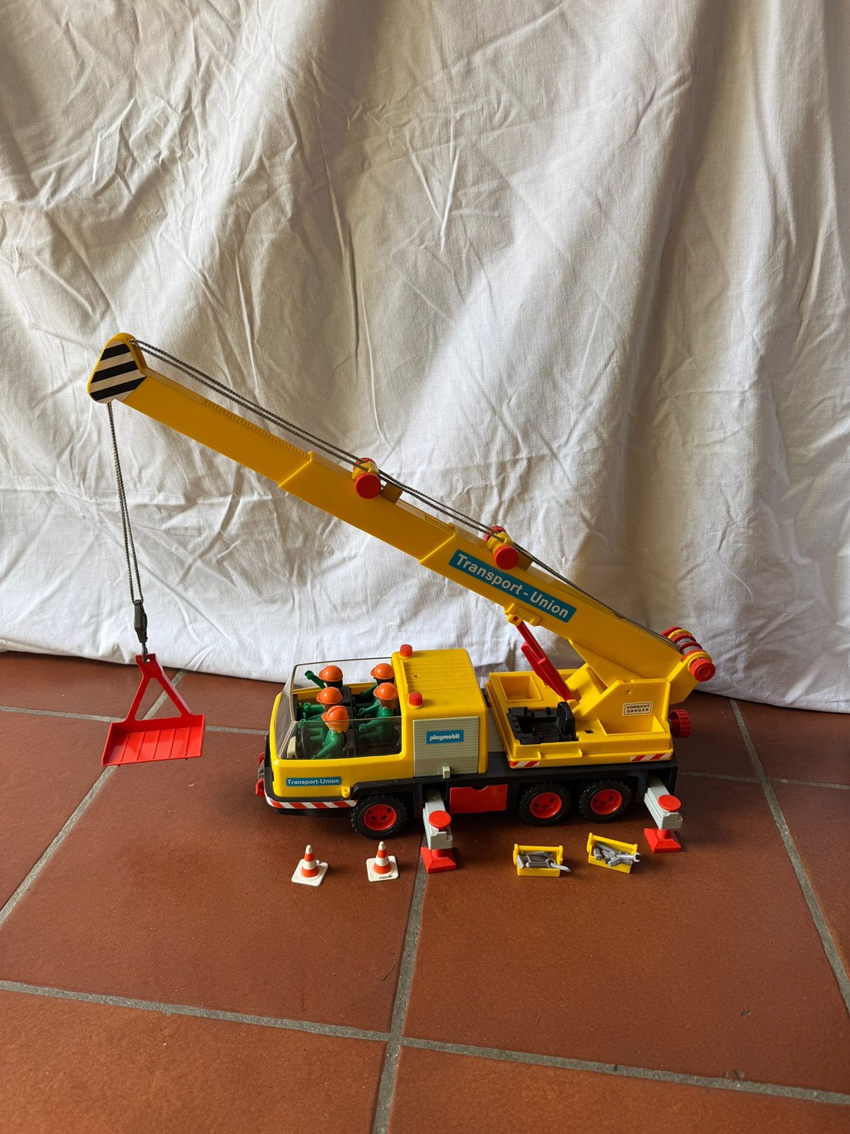 Playmobil Transport-Union Kraanwagen met Crew, Ophalen, Gebruikt, Complete set, Voertuig