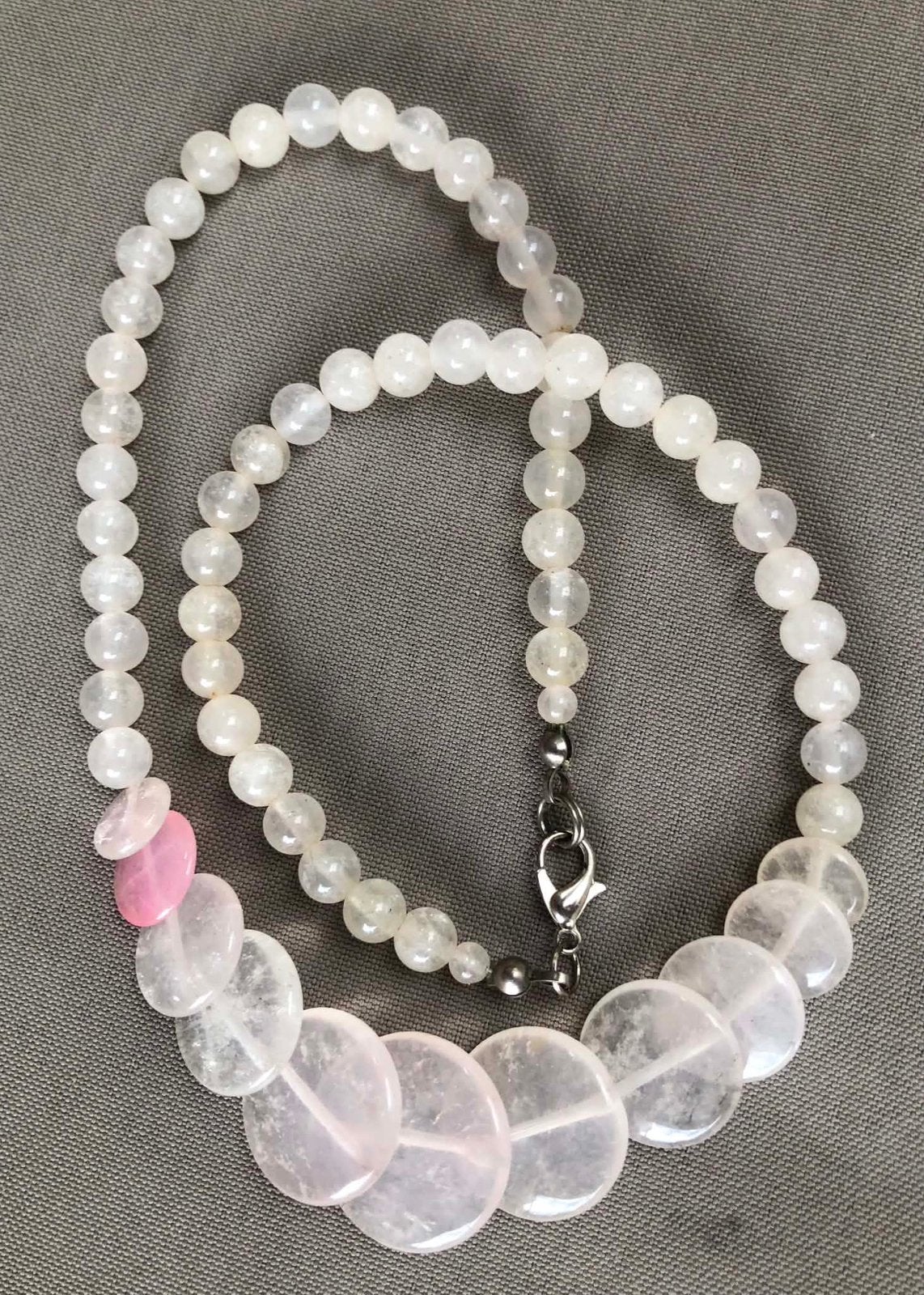 Collier en quartz rose, Enlèvement ou Envoi, Comme neuf