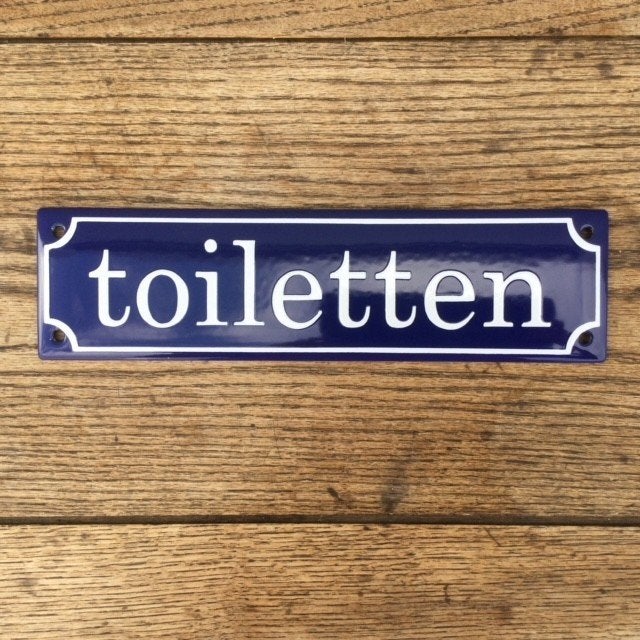 Emaille bordje Toiletten, Collections, Collections Autre, Enlèvement ou Envoi